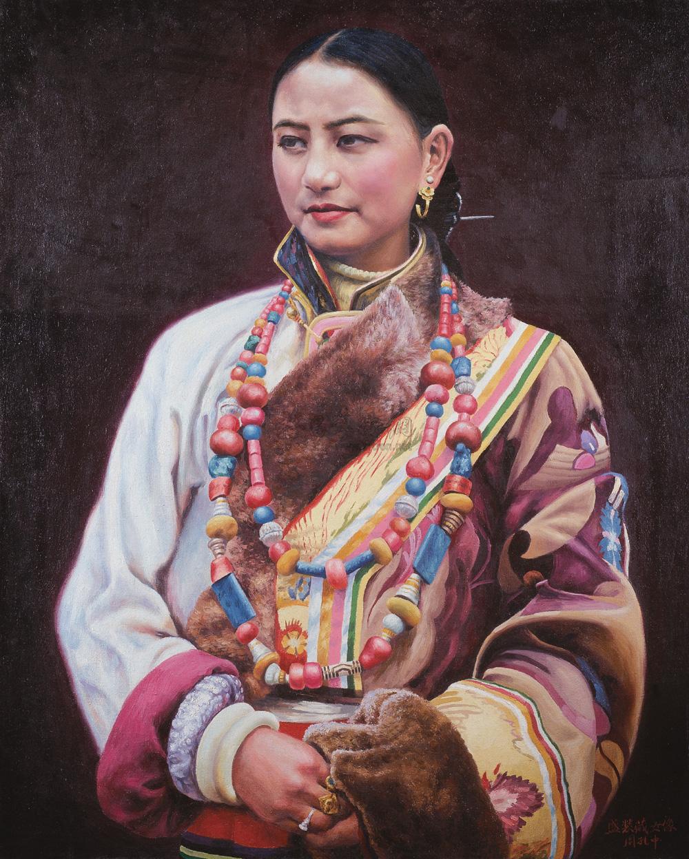 【盛装藏女像 布面 油彩】拍卖品_图片_价格_鉴赏_油画_雅昌艺术品