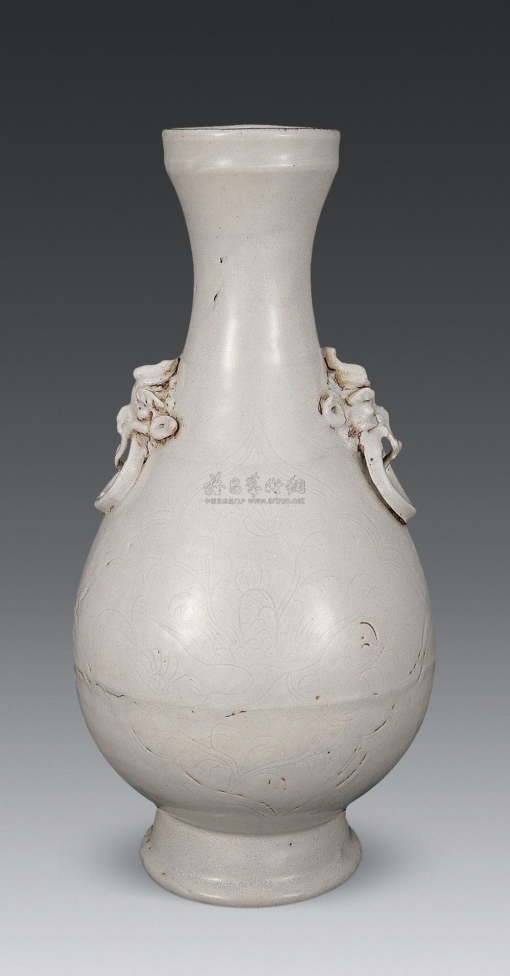 【元枢府刻凤纹双兽耳瓶】拍卖品_图片_价格_鉴赏_元代以前陶瓷_雅昌