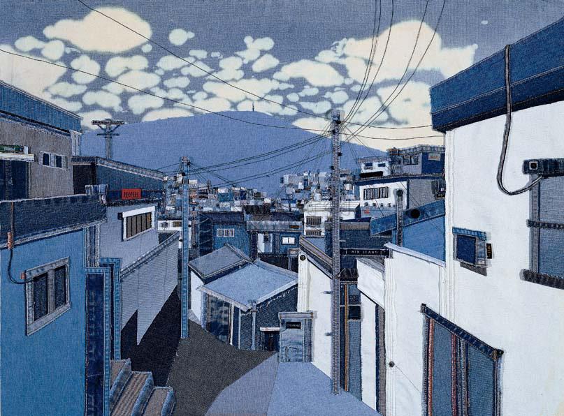 0472 2004年作 远景 牛仔布