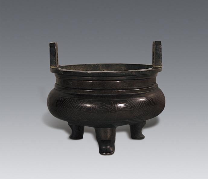 【明 石叟款铜嵌银丝炉】拍卖品_图片_价格_鉴赏_铜器_雅昌艺术品拍卖