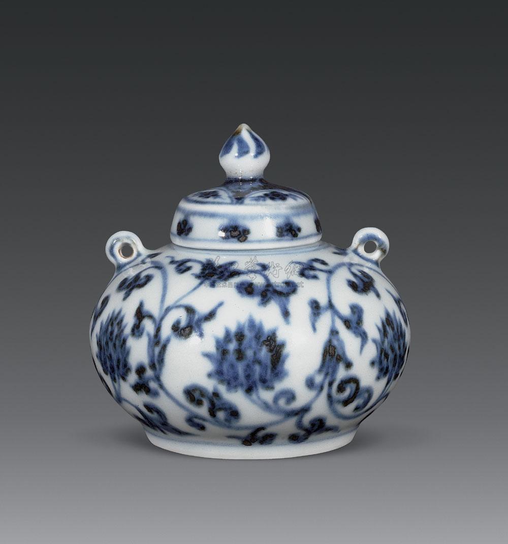 【明永乐 青花缠枝蕃莲纹小罐】拍卖品_图片_价格_鉴赏_明代青花瓷器