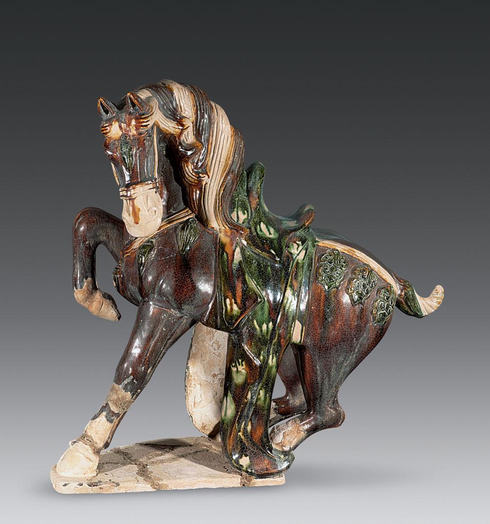 2472 唐 唐三彩勾头马