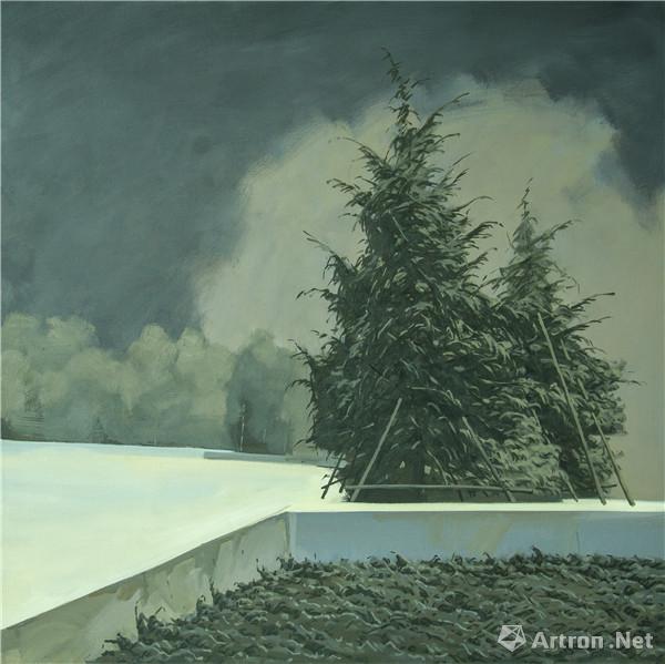 《谁 系列作品2015》  梁宏理 100x100cm  2015年