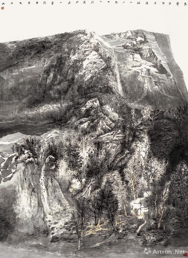 《泉声带雨出溪林》  贾荣志 197×143cm 2009年