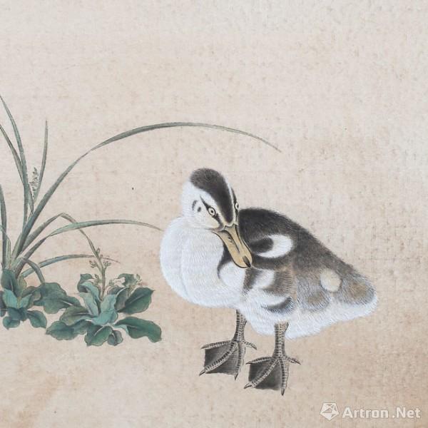 临宋画《乳鸭图》  唐亚萍   纸本设色