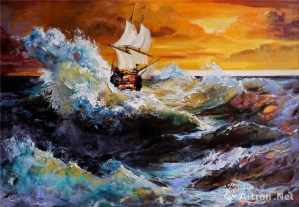 《乘风破浪》  王海力 130x90cm 2017年 亚麻布面油画