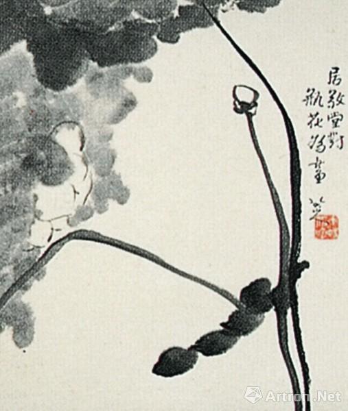 《荷花图》  朱耷