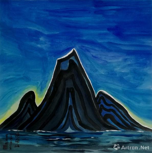 《昆仑山》  宁强 68x68cm 2017年 油画版丙烯