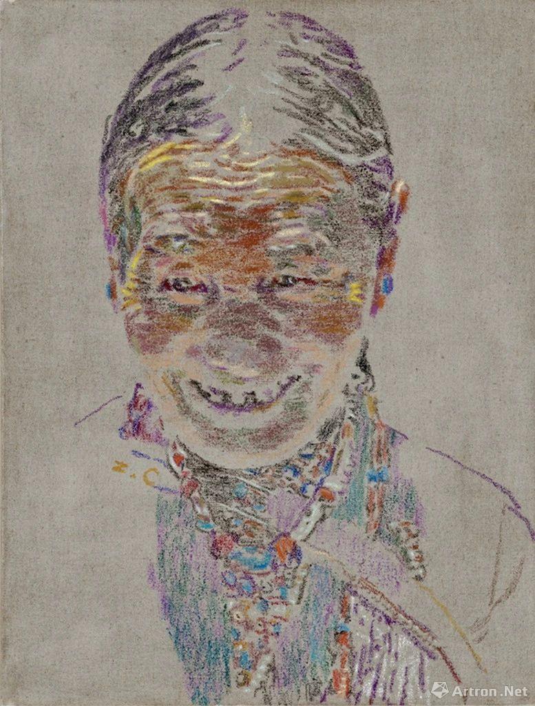 《藏民 2》  张淳大宝 65×50cm 2017年 布面油画棒