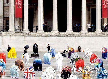 伦敦时尚创意产业 大象游行活动募得大量捐款