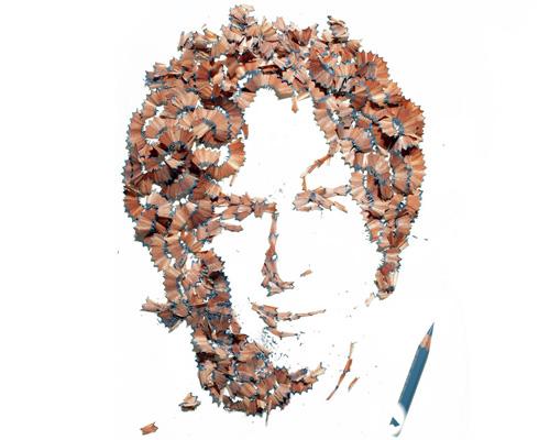 英国艺术家Kyle Bean的铅笔屑肖像画