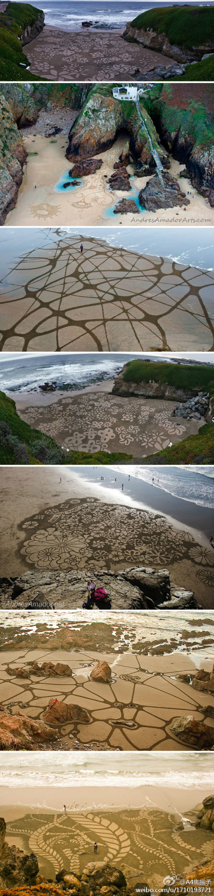 美国艺术家Andres Amador的海滩行为作品