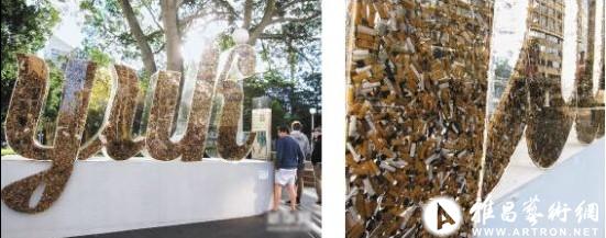 悉尼恶心烟蒂雕塑警示污染