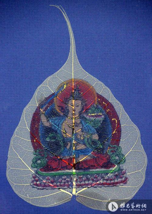 【观点】李语涵:菩提叶手绘佛像作品